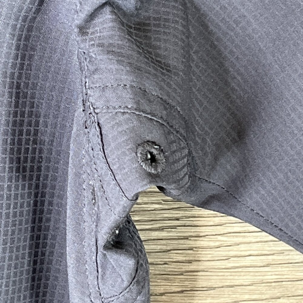 Ariat Tek Button Down Shirt Mens Med Gray  Performance Heat Series Button Up - Picture 12 of 14